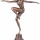 Dansatoare Art Deco-statueta din bronz 