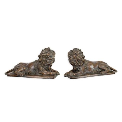 Lei sezand-set doua statuete din bronz 