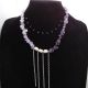 Colier handmade unicat - ametist cuart si perle c