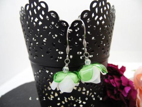 Cercei statement handmade unicat - PET-uri plasti