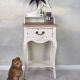 Consola Shabby Chic alba cu blat bej