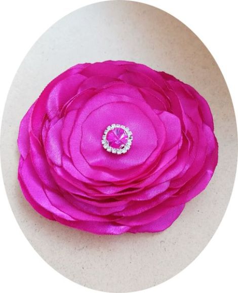 brosa floare ciclam cu cristale  12  cm