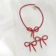 Set choker si cercei cu fundite