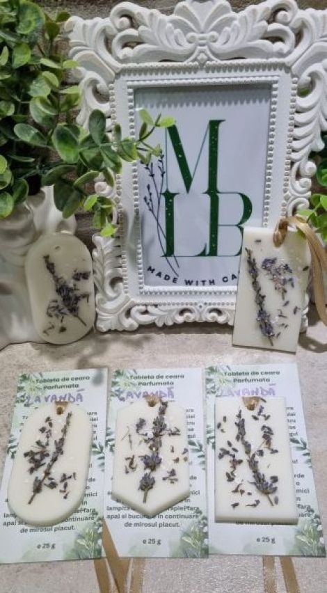 Set de 3 tablete parfumate din ceara - Lavanda