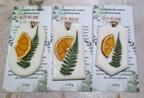 Set de 3 tablete parfumate din ceara - Portocala