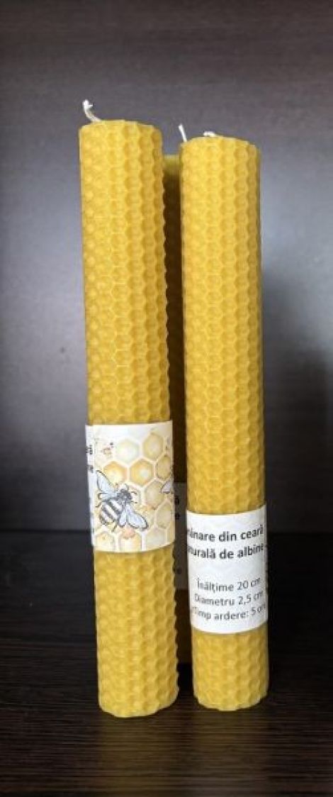 Lumanare tip fagure ceara albine H 20 cm