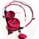 colier floral visiniu grena