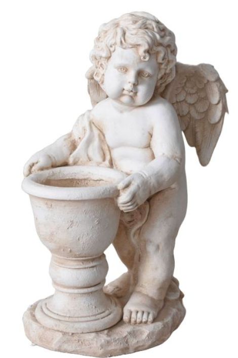 Cupidon cu ghiveci-statueta din rasini speciale