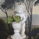 Cupidon cu ghiveci-statueta din rasini speciale