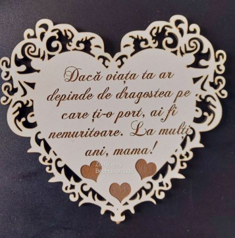 Deco inima cu mesaj