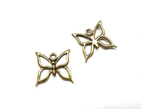 charm auriu fluturas 18x19mm - 1 buc. cod 1060
