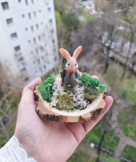 Decoratiune cu Iepuras scolar