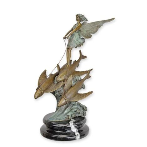 Zana cu peste zburator-statueta din bronz