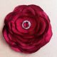 Brosa floare visinie grena cu cristale 12 cm