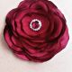 Brosa floare visinie grena cu cristale 12 cm