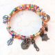 bratara boho multicolora cu charmuri 
