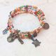 bratara boho multicolora cu charmuri 