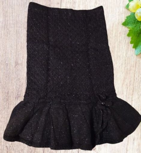Fusta neagra din acril cu lurex