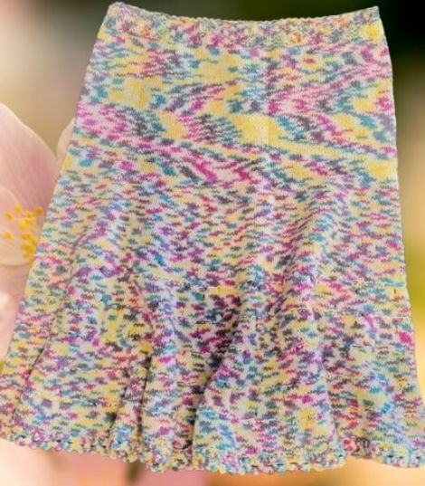 Fusta multicolora din bumbac