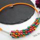 Colier statement handmade unicat - lemn cod1241