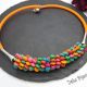 Colier statement handmade unicat - lemn cod1241