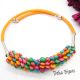 Colier statement handmade unicat - lemn cod1241