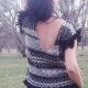 Knitted top with fancy accesories