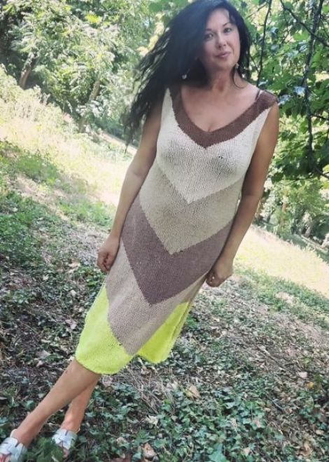 Rochie jn V in degrade