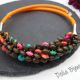 Colier statement handmade unicat - lemn cod1243