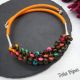 Colier statement handmade unicat - lemn cod1243
