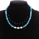 Colier handmade - agate frozen si perle cultura c