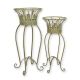 Set doua jardiniere din fier forjat antik green