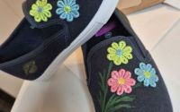 Espadrile pictate manualunicat cu accesorii