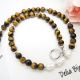 Colier handmade - ochi de tigru si perle cultura 