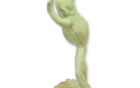 Broasca sarind-figurina din fonta