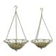 Set doua jardiniere din fier forjat antik green