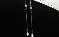 Cercei handmade unicat - hematit si perle cod1252