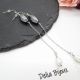 Cercei handmade unicat - hematit si perle cod1252