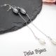 Cercei handmade unicat - hematit si perle cod1252