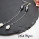 Cercei handmade unicat - hematit si perle cod1252