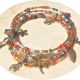 bratara boho multicolora cu charmuri patinate