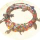 bratara boho multicolora cu charmuri patinate