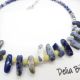 Colier statement handmade unicat - sodalit si peri