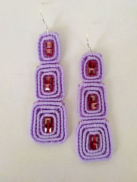 Cercei macrame geometrici