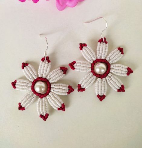 Cercei macrame Daisy