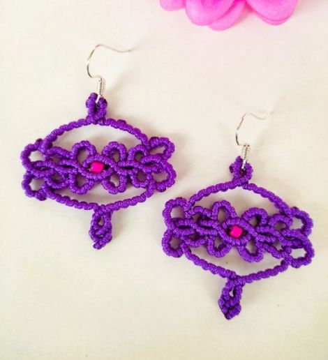 Cercei macrame Mera