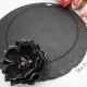 Colier Statement Handmade Unicat Floare Neagr din