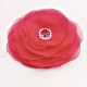 Brosa floare rosie cu cristale 11 cm