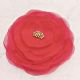 Brosa floare rosie voal 11 cm