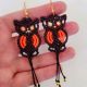 Cercei macrame Bufnita
